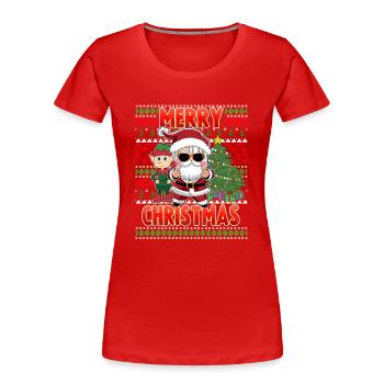 Frohe Weihnachten Korean Pop Idol Weihnachten - Frauen Premium Bio T-Shirt - Rot - Vorne - Mia (176cm)