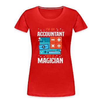 Accountant Bookkeeper Accounting - Women's Premium Organic T-Shirt - red - Front - Mia (176cm)