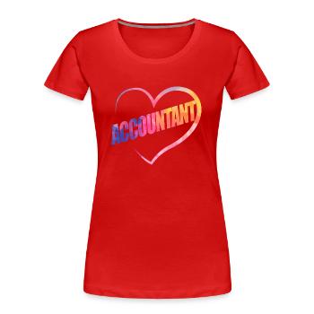 Accountant Bookkeeper Accounting - Frauen Premium Bio T-Shirt - Rot - Vorne - Mia (176cm)
