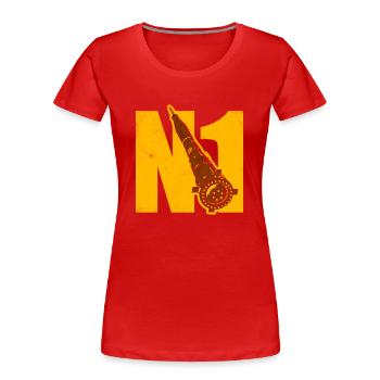 N1 Rakete Sowjetunion - Frauen Premium Bio T-Shirt - Rot - Vorne - Mia (176cm)