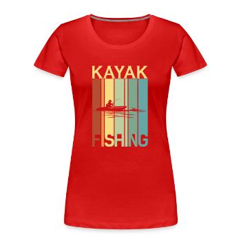 Fischer Fischen Angeln Angel Angler Fische Fisch - Frauen Premium Bio T-Shirt - Rot - Vorne - Mia (176cm)