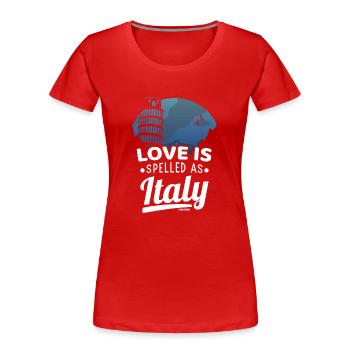 Italien Italienische Flagge Italia Geschenk - Frauen Premium Bio T-Shirt - Rot - Vorne - Mia (176cm)