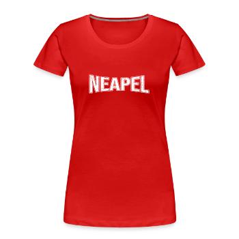 Neapel - Frauen Premium Bio T-Shirt - Rot - Vorne - Mia (176cm)
