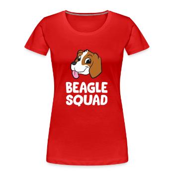 Beagles - Beagle Squad - T-shirt bio Premium Femme - rouge - Devant - Mia (176cm)