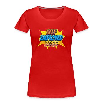 Selbständiger Chef Freelancer Selbstständig - Frauen Premium Bio T-Shirt - Rot - Vorne - Mia (176cm)