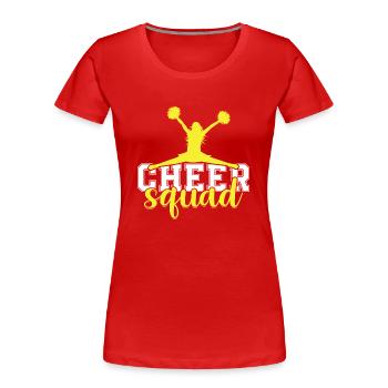 Cheerleading Saying Slogan - Cheer Squad - Frauen Premium Bio T-Shirt - Rot - Vorne - Mia (176cm)