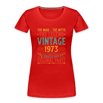 1973 Original Vintage '73 Birthday 70s - Women's Premium Organic T-Shirt - red - Front - Mia (176cm)