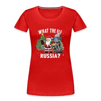 Funny Christmas 2022 Aktuelle Veranstaltungen Weihnachten - Frauen Premium Bio T-Shirt - Rot - Vorne - Mia (176cm)