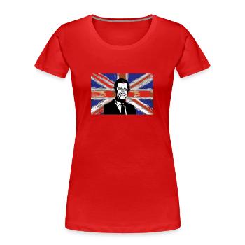 Famille royale britannique Le roi Charles III vive Th - T-shirt bio Premium Femme - rouge - Devant - Mia (176cm)