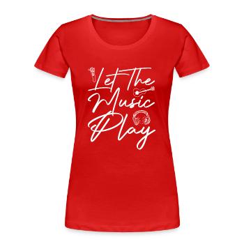 Gitarrist Gitarrenspieler Gitarre Musiker Musik - Frauen Premium Bio T-Shirt - Rot - Vorne - Mia (176cm)