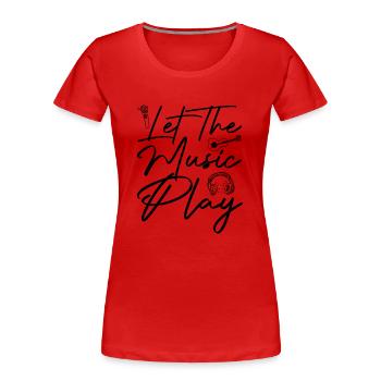 Gitarrist Gitarrenspieler Gitarre Musiker Musik - Frauen Premium Bio T-Shirt - Rot - Vorne - Mia (176cm)