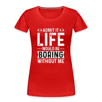 Funny Spurch Birthday Holiday Party - Women's Premium Organic T-Shirt - red - Front - Mia (176cm)