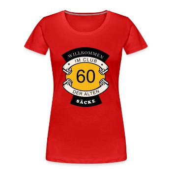 Club der alten Säcke - Frauen Premium Bio T-Shirt - Rot - Vorne - Mia (176cm)