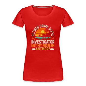 Ex Spurensicherung - Kripo Polizei Kriminaltechnik - Frauen Premium Bio T-Shirt - Rot - Vorne - Mia (176cm)