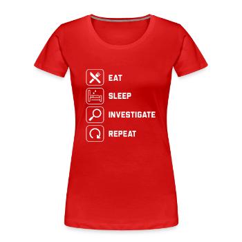 Spurensicherung - Kripo Polizei Kriminaltechnik - Frauen Premium Bio T-Shirt - Rot - Vorne - Mia (176cm)