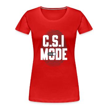 Spurensicherung - Kripo Polizei Kriminaltechnik - Frauen Premium Bio T-Shirt - Rot - Vorne - Mia (176cm)