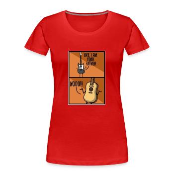 Uke i am your father - Frauen Premium Bio T-Shirt - Rot - Vorne - Mia (176cm)
