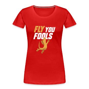 Kronengecko Eidechse Reptil Herpetologe - Frauen Premium Bio T-Shirt - Rot - Vorne - Mia (176cm)