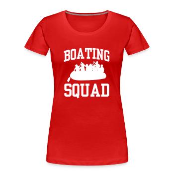 Boat Troop Rafting Yacht Boat Boating Ship - Women's Premium Organic T-Shirt - red - Front - Mia (176cm)