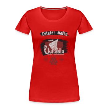 Wikinger - Odin Thor Walhalla Krieger Geschenk - Frauen Premium Bio T-Shirt - Rot - Vorne - Mia (176cm)