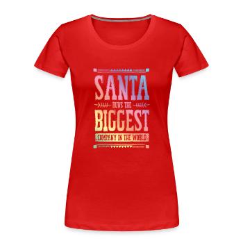 Santa Christmas - Frauen Premium Bio T-Shirt - Rot - Vorne - Mia (176cm)