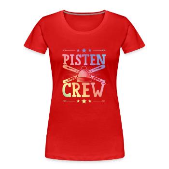 Pisten Crew - Frauen Premium Bio T-Shirt - Rot - Vorne - Mia (176cm)