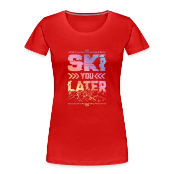ski ski - T-shirt bio Premium Femme - rouge - Devant - Mia (176cm)