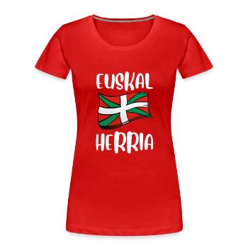 Euskal Presoak Euskal Herria Pays Basque - T-shirt bio Premium Femme - rouge - Devant - Mia (176cm)