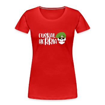 Euskal Presoak Euskal Herria Pays Basque - T-shirt bio Premium Femme - rouge - Devant - Mia (176cm)