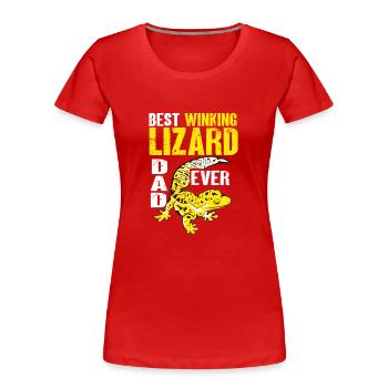 Leopardgecko Eidechse Reptilien Herpetologe - Frauen Premium Bio T-Shirt - Rot - Vorne - Mia (176cm)