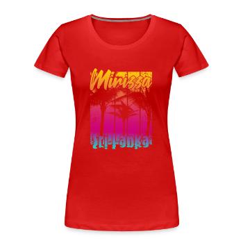 Mirissa Sri Lanka - T-shirt bio Premium Femme - rouge - Devant - Mia (176cm)