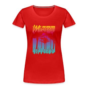 Mirissa Sri Lanka - T-shirt bio Premium Femme - rouge - Devant - Mia (176cm)
