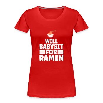 Babysitter Geschenk Babysitting Bester Babysitter - Frauen Premium Bio T-Shirt - Rot - Vorne - Mia (176cm)