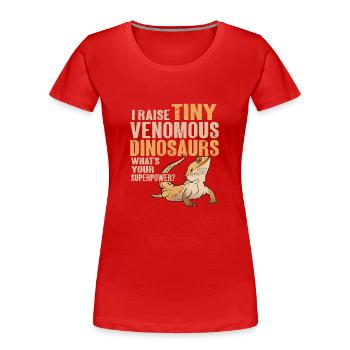 Bartagame Eidechse Reptil Herpetologe - Frauen Premium Bio T-Shirt - Rot - Vorne - Mia (176cm)