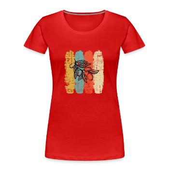 Olive food oil Retro Vegetarian Gift idea - Frauen Premium Bio T-Shirt - Rot - Vorne - Mia (176cm)