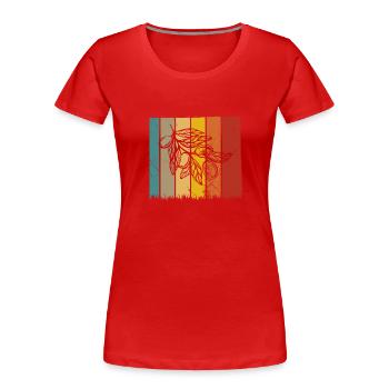 Olive food oil Retro Vegetarian Gift idea - Frauen Premium Bio T-Shirt - Rot - Vorne - Mia (176cm)