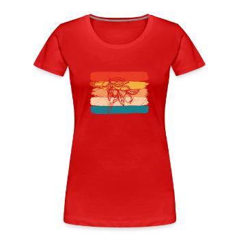 Olive food oil Retro Vegetarian Gift idea - Frauen Premium Bio T-Shirt - Rot - Vorne - Mia (176cm)