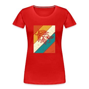 Olive food oil Retro Vegetarian Gift idea - Frauen Premium Bio T-Shirt - Rot - Vorne - Mia (176cm)