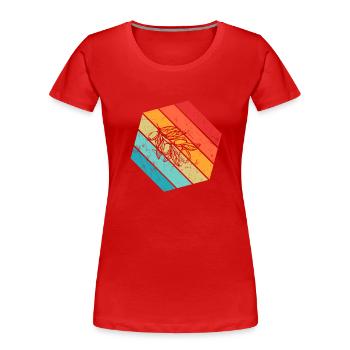 Olive food oil Retro Vegetarian Gift idea - Frauen Premium Bio T-Shirt - Rot - Vorne - Mia (176cm)