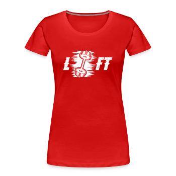 Lift Gewichtheber Gym Gewichtheben Workout - Frauen Premium Bio T-Shirt - Rot - Vorne - Mia (176cm)