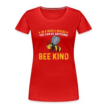 Bienen Imkerei Imker Honig Bienenzüchter Lustig - Frauen Premium Bio T-Shirt - Rot - Vorne - Mia (176cm)