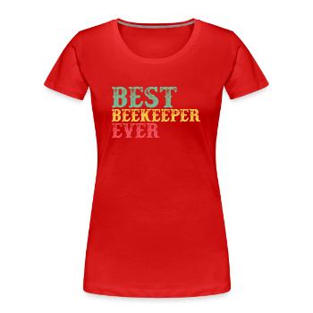 Bienen Imkerei Imker Honig Bienenzüchter Lustig - Frauen Premium Bio T-Shirt - Rot - Vorne - Mia (176cm)
