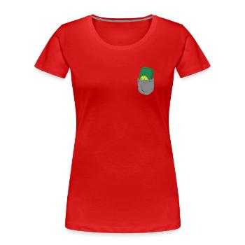 Pickleball Pocket - Frauen Premium Bio T-Shirt - Rot - Vorne - Mia (176cm)