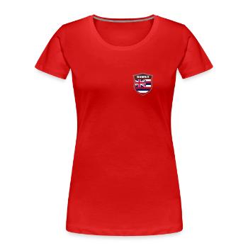 Hawaii - Frauen Premium Bio T-Shirt - Rot - Vorne - Mia (176cm)