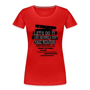heart present idea happy birthday present - Frauen Premium Bio T-Shirt - Rot - Vorne - Mia (176cm)