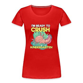 Kindergarten - Frauen Premium Bio T-Shirt - Rot - Vorne - Mia (176cm)