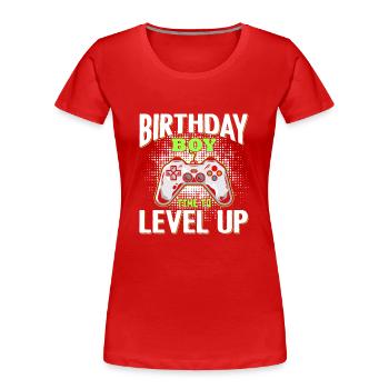Geburtstagskind Zeit, um Videospiel Geburtstag zu verbessern - Frauen Premium Bio T-Shirt - Rot - Vorne - Mia (176cm)