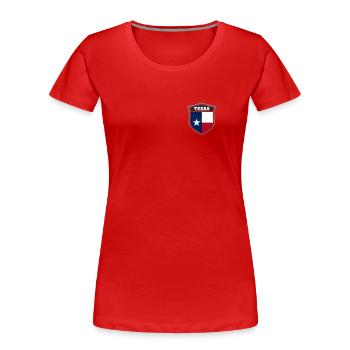 Texas - Frauen Premium Bio T-Shirt - Rot - Vorne - Mia (176cm)