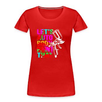 Lackierer Airbrush Fahrzeuglackierer Geschenk - Frauen Premium Bio T-Shirt - Rot - Vorne - Mia (176cm)
