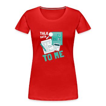 Normal Distribution Statistician Data Scientist - Frauen Premium Bio T-Shirt - Rot - Vorne - Mia (176cm)